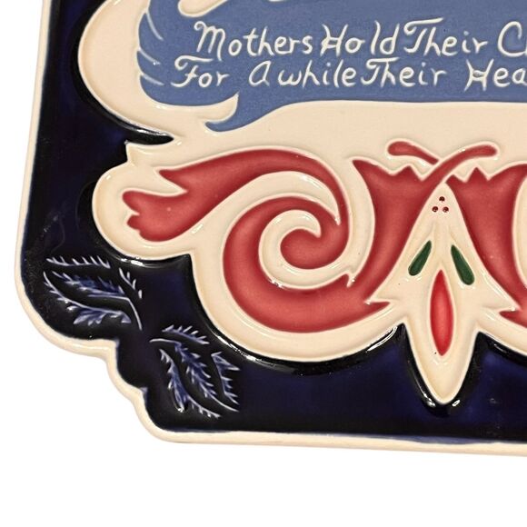 Duban Designs Hanging Ceramic Tile Mothers Hold Their Children's Hands for a Whi - Picture 4 of 12